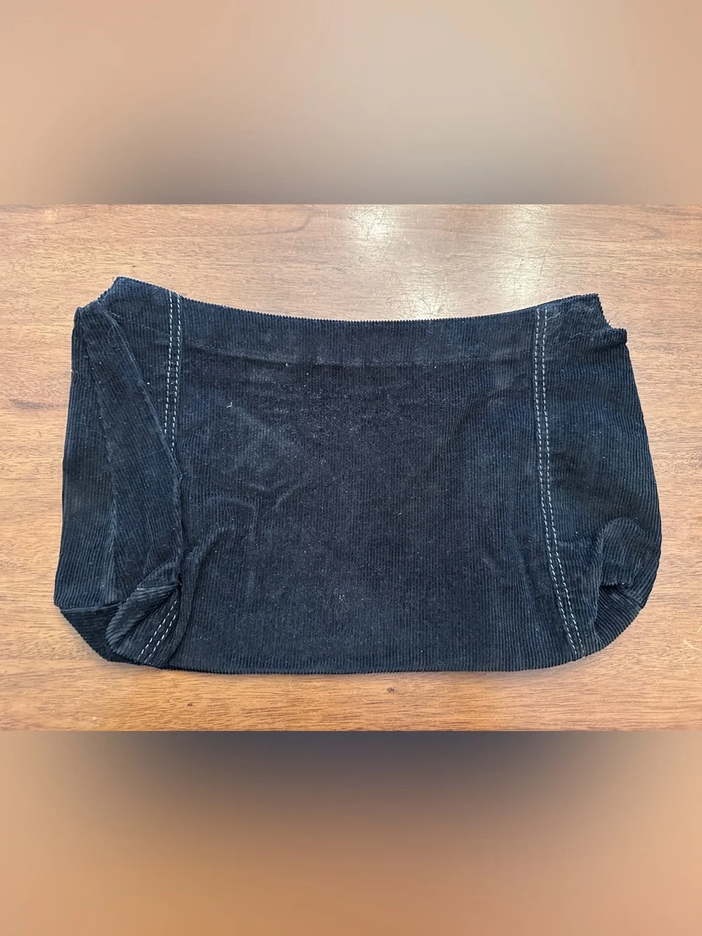 thirty-one Black Corduroy Purse Skirt